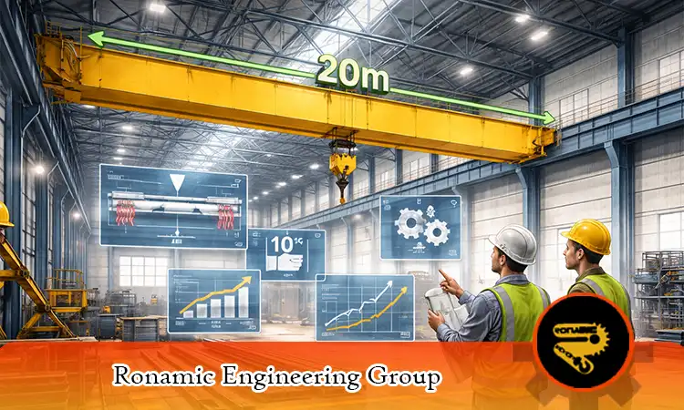 چرا دهانه ۲۰ متر در انتخاب جرثقیل اهمیت دارد؟