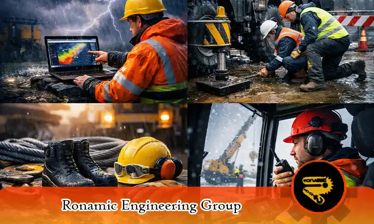 اقدامات قبل از کار جرثقیل در هوای نامساعد