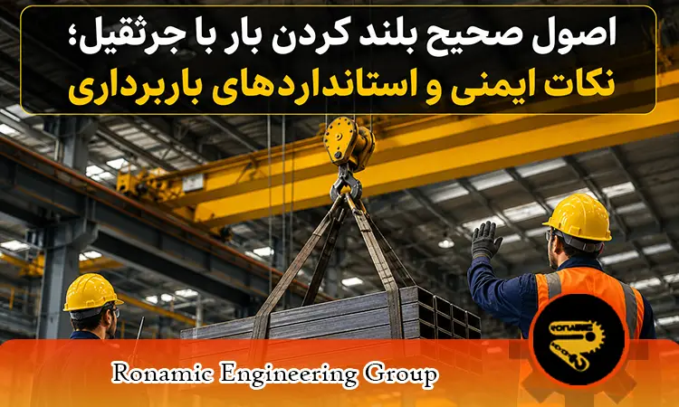 اصول صحیح بلند کردن بار با جرثقیل؛ نکات ایمنی و استانداردهای باربرداری