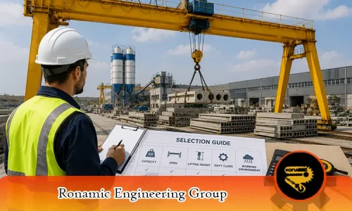 انتخاب جرثقیل دروازه‌ ای برای کارخانه بتن