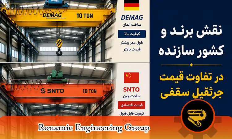 تفاوت قیمت باتوجه به برند و کشور سازنده